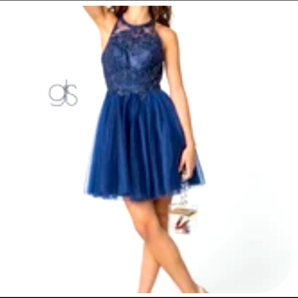 ELIZABETH K BY GLS women’s Sleeveless Homecoming Dress XS Navy NWT